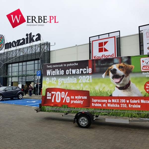 Maxi zoo - reklama mobilna Kraków